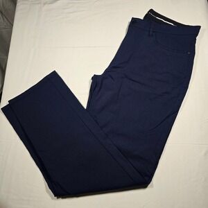 Michael Strahan Mens Navy Blue Modern Fit Pants 34x34